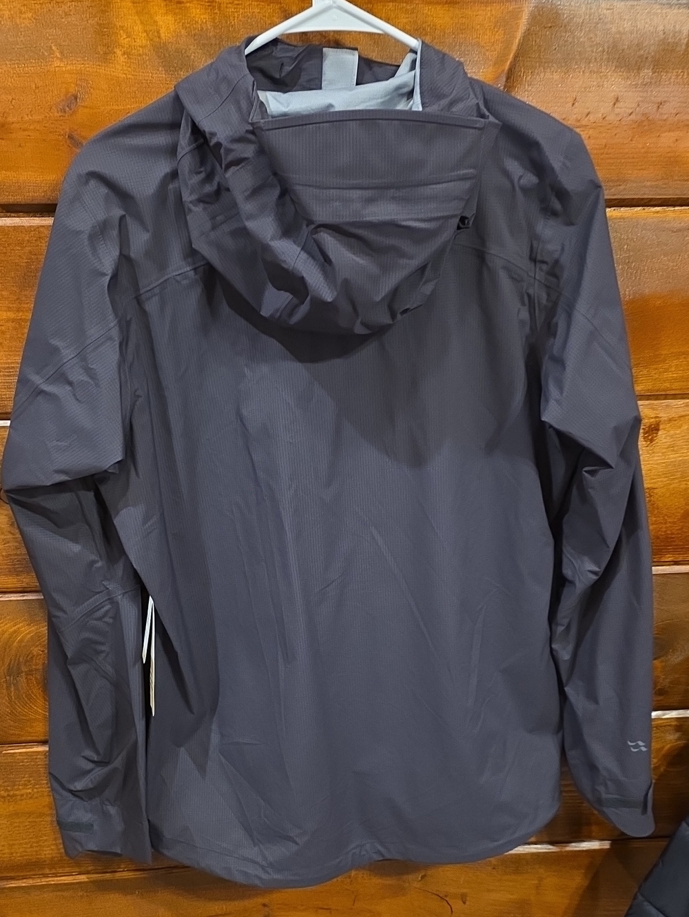 Rab Women's Lightweight Waterproof Hooded Jacket - Dark Gray - Picture 12 of 13